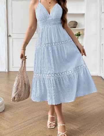 Rochie medie SHEIN CURVE, albastru Albastru