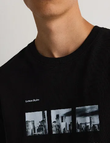 Tricou Reserved, negru Negru