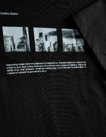Tricou Reserved, negru Negru