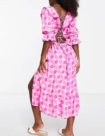 Rochie medie Miss Selfridge, roz Roz