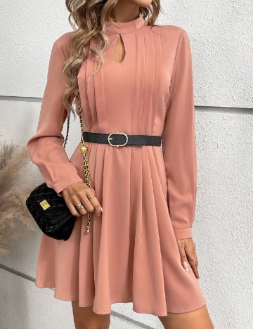 Rochie scurta SHEIN, roz pudra