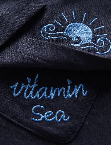 Tricou Reserved, bleumarin Albastru