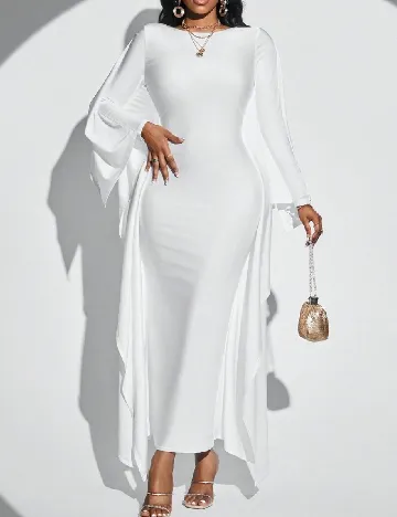 Rochie lunga SHEIN, alb Alb