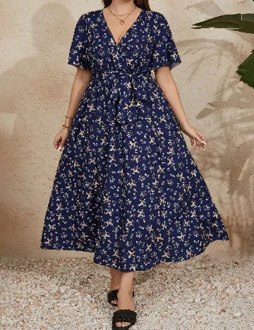 Rochie lunga SHEIN CURVE, floral Floral print