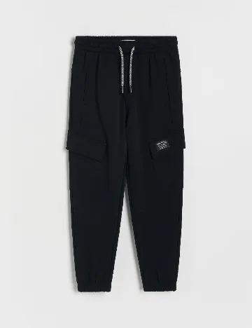 Pantaloni Reserved, negru Negru