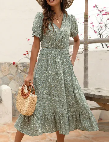Rochie medie SHEIN, verde Verde