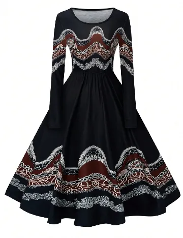 Rochie lunga SHEIN CURVE, bleumarin inchis