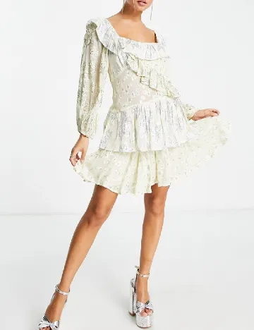 Rochie scurta ASOS, crem