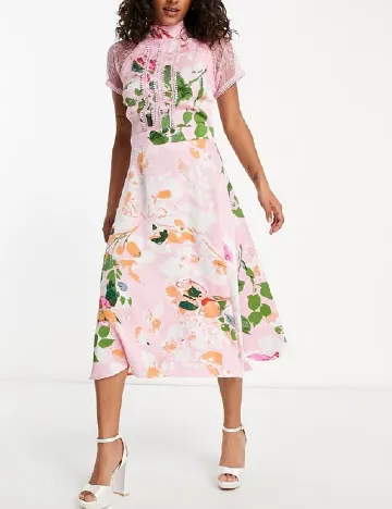 Rochie medie Liquorish, roz