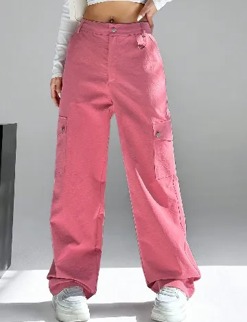 Pantaloni SHEIN, roz