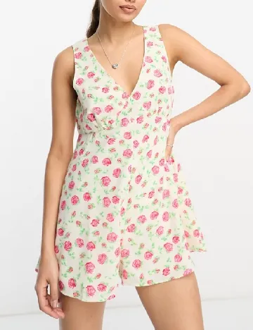 Salopeta Glamorous, floral print