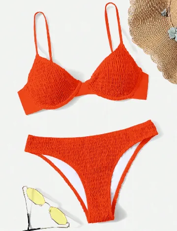Costum de baie SHEIN, portocaliu Portocaliu