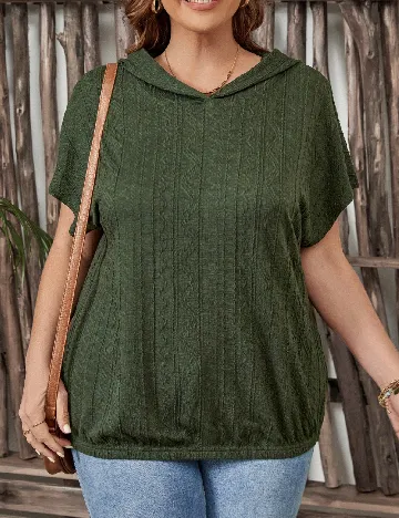 Bluza SHEIN CURVE, verde Verde