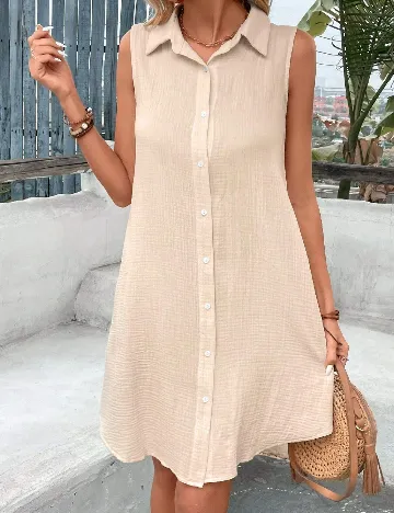 Rochie scurta SHEIN, crem Crem
