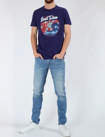 Tricou Milano Bulls, bleumarin Albastru