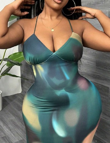 Rochie lunga SHEIN CURVE, mix culori