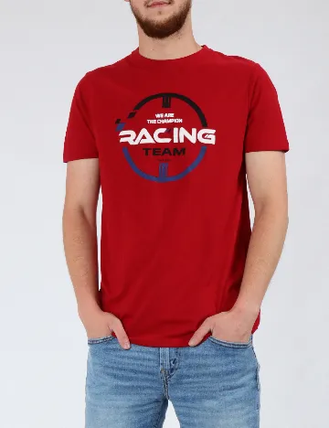Tricou Milano Bulls, rosu Rosu