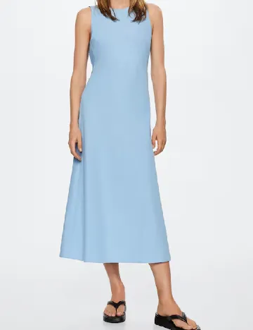 Rochie medie Mango, albastru Albastru