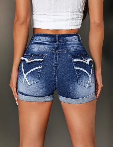 Pantaloni scurti SHEIN, albastru Albastru