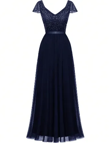 Rochie lunga SHEIN, bleumarin Albastru