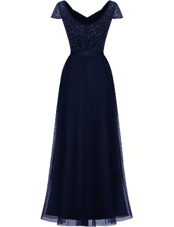 Rochie lunga SHEIN, bleumarin Albastru
