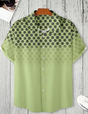 Camasa SHEIN Plus Size Men, verde Verde