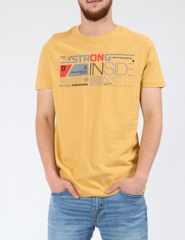 Tricou Milano Bulls, mustar