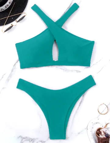 Costum de baie SHEIN, turcoaz Albastru