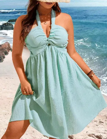 Rochie scurta SHEIN CURVE, turcoaz Verde