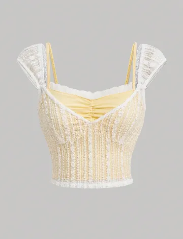 Top SHEIN, galben Galben