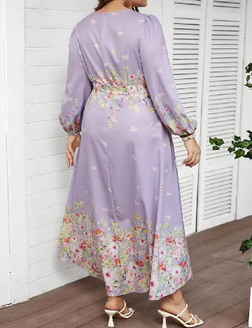 Rochie lunga SHEIN CURVE, floral Floral print