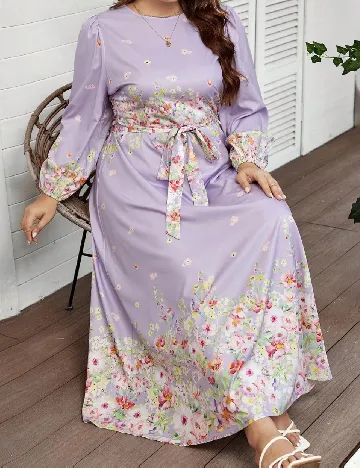 Rochie lunga SHEIN CURVE, floral Floral print