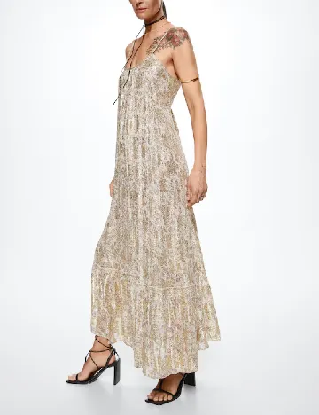 Rochie lunga Mango, auriu Galben