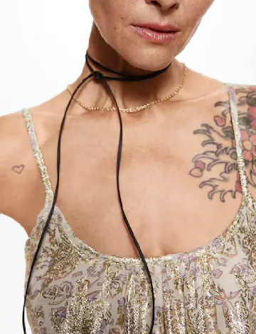 Rochie lunga Mango, auriu Galben