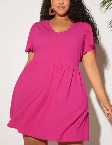 Rochie scurta SHEIN CURVE, roz Roz