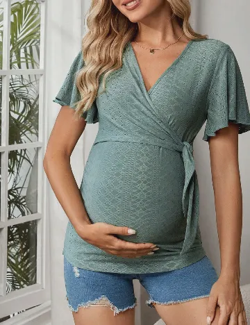 Bluza SHEIN Maternity, verde Verde