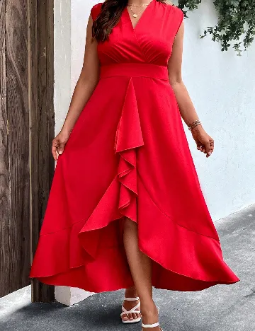 Rochie lunga SHEIN CURVE, rosu Rosu