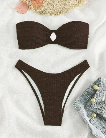 Costum de baie SHEIN, maro Maro