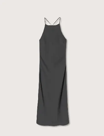 Rochie medie Mango, gri inchis Gri