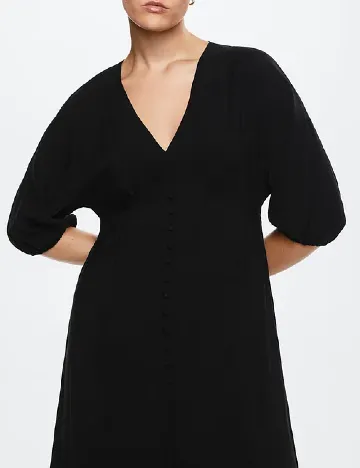 Rochie medie Mango Violeta, negru Negru