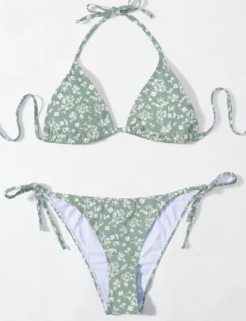Costum de baie SHEIN, verde Verde