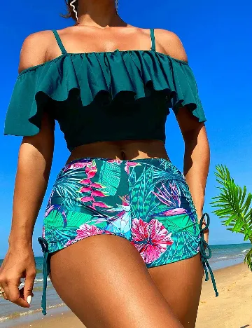 Costum de baie SHEIN, albastru Albastru