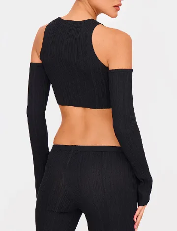 Top PRETTYLITTLETHING, negru Negru