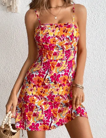 Rochie scurta SHEIN, floral Floral print