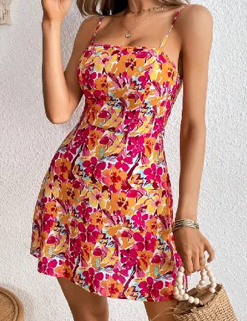 Rochie scurta SHEIN, floral Floral print