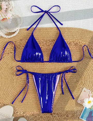 Costum de baie SHEIN, albastru Albastru