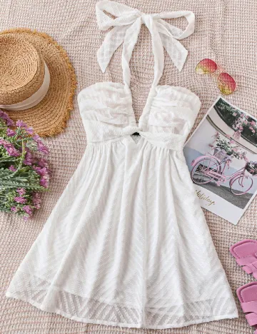 Rochie scurta SHEIN, alb Alb