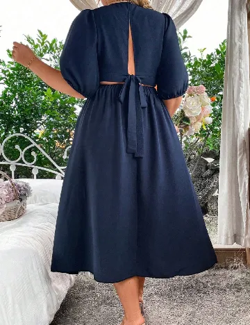 Rochie medie SHEIN CURVE, bleumarin Albastru