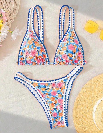 Costum de baie SHEIN, floral print