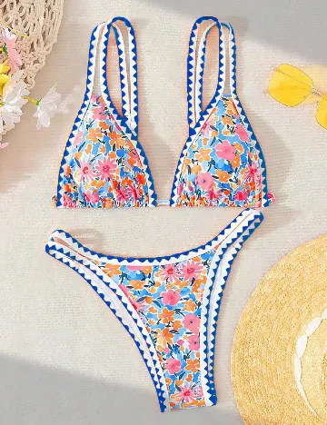 Costum de baie SHEIN, floral print Floral print